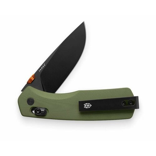 Нож The James Brand the Carter, лезвие VG-10 Straight, рукоять G10, OD Green/Orange/Black нож the james brand the carter black