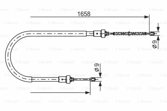Трос ручного тормоза BOSCH 1987482234