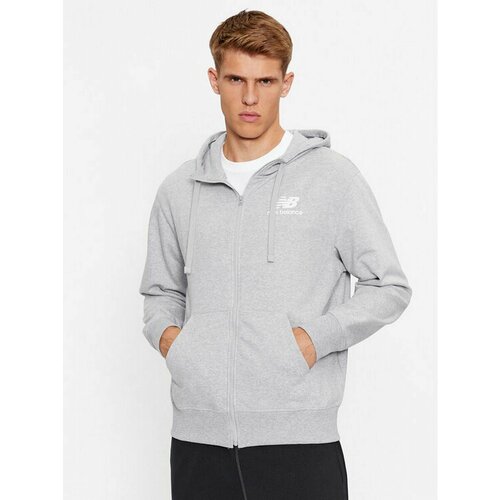 Толстовка New Balance, размер S [INT], серый 2021 tesla logo mens fashion zipper jacket new windbreaker bomber jacket printed autumn men