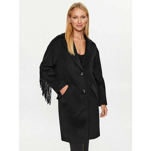 Пальто GUESS, размер L [INT], черный утепленная куртка в стиле хип хоп для мужчин и женщин martine rose флисовое пальто 1 1 аналогичная куртка martine rose kanye