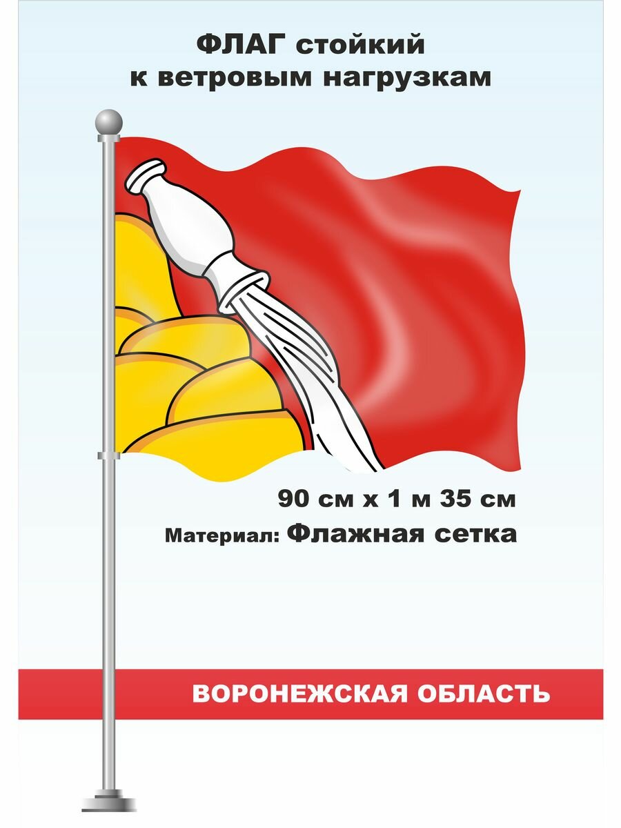 Сувенирный флаг Воронежская область