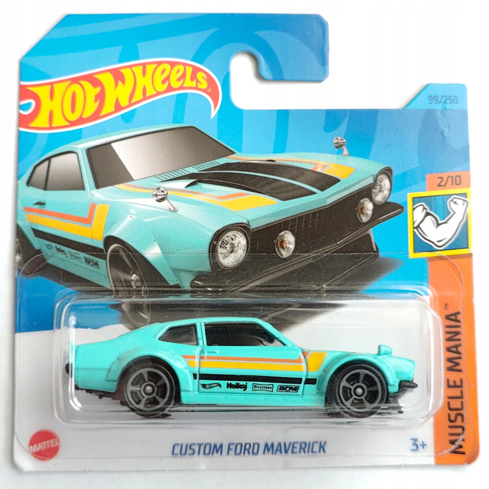 Машинка Hot Wheels 5785 (Muscle Mania) Costom Ford Maverick бирюзовый 5785/HKJ53