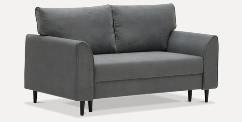 Изображение товара Диван-кровать прямой раскладной Касита 177х88х93 см, еврокнижка, спальное место: 190х141 см, велюр серый