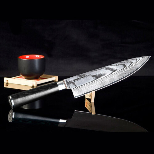 Набор из 3 ножей Samura DAMASCUS в подарочной коробке (10, 21, 85),G-10, дамаск 67 слоев Hoff - фото №12