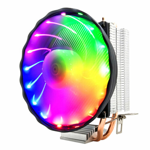 Кулер для процессора Snowman X200 RGB 95W 3pin 2pipes Rainbow lightning fan