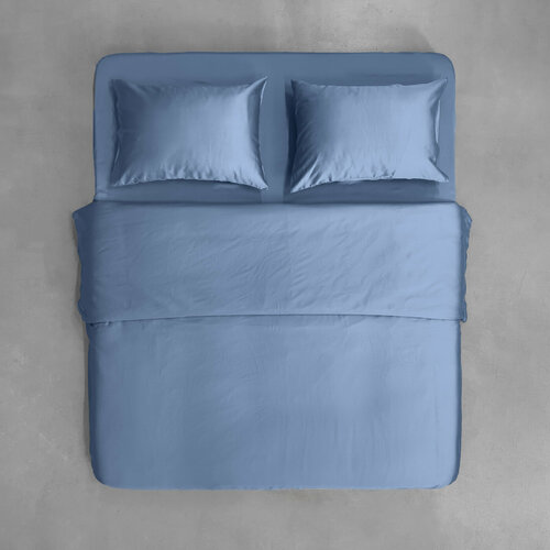 Пододеяльник из тенселя 140х200 см, цвет синий прилив — продать на ...