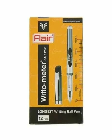 Ручка FLAIR "Writo-meter", шариковая, масляная, 0,6 мм, цвет чернил черный, 2 шт — фото 1