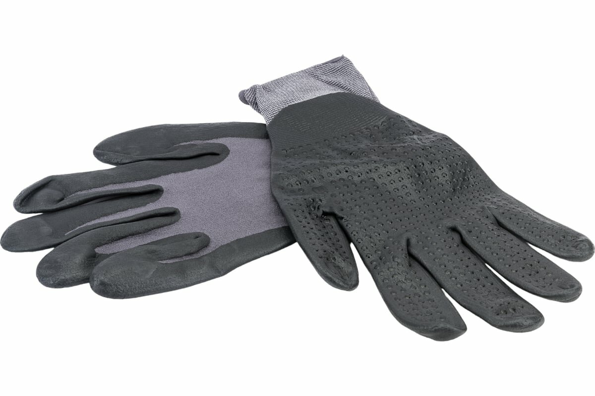 Gigant Перчатки трикотажные полиэфирные с нитриловым покрытием, ПВХ напылением, размер 10 168083/4 GGPP-110