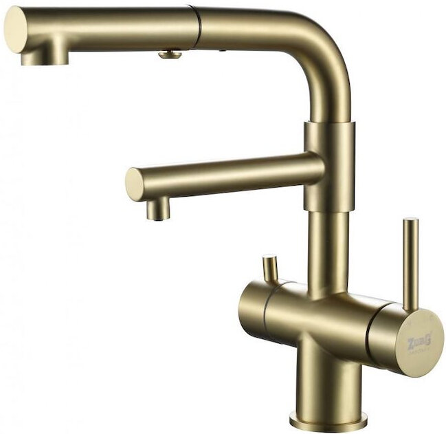 Смеситель для кухни ZORG Inox (SZR-3216 BRONZE) Бронза