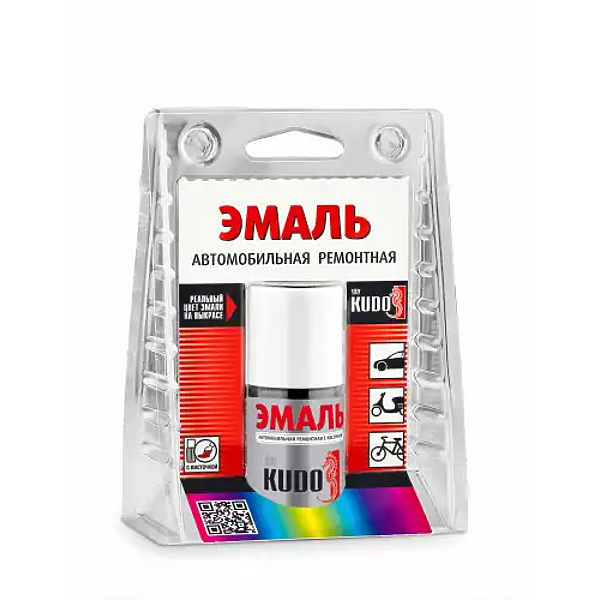 KUDO KU-70240-BB эмаль автомоб. ремонт. с кисточкой белое облако 240 15 мл.\