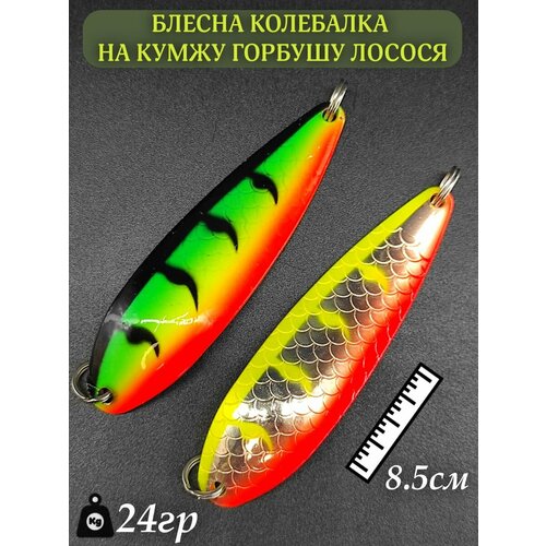 Блесны Buch Special 24гр 2шт колебалки на щуку, окуня, судака, горбушу, кумжу/Набор колеблющихся блесен на хищную рыбу