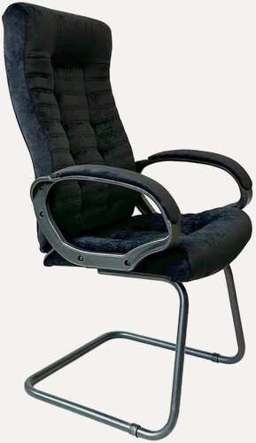 Изображение товара Офисное конференц-кресло StylChairs Атлант Ультра Софт, велюр чёрный
