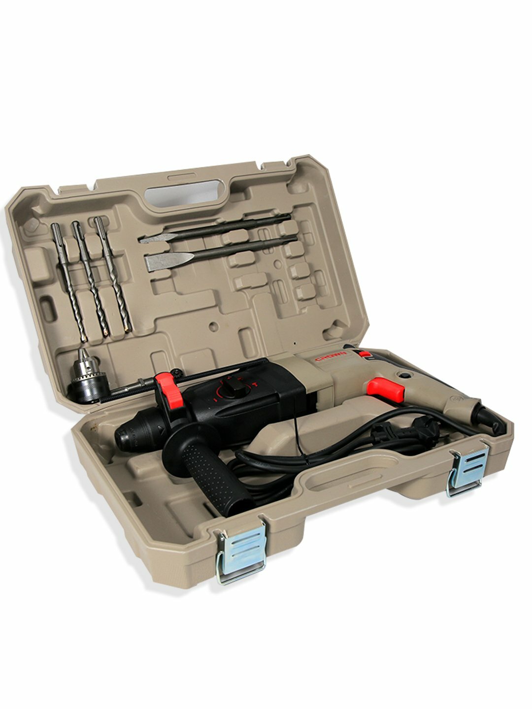 Перфоратор GBH 2-26, 1000 Вт, SDS-Plus, кейс, сверла, реверс, регулировка частоты — фото 1