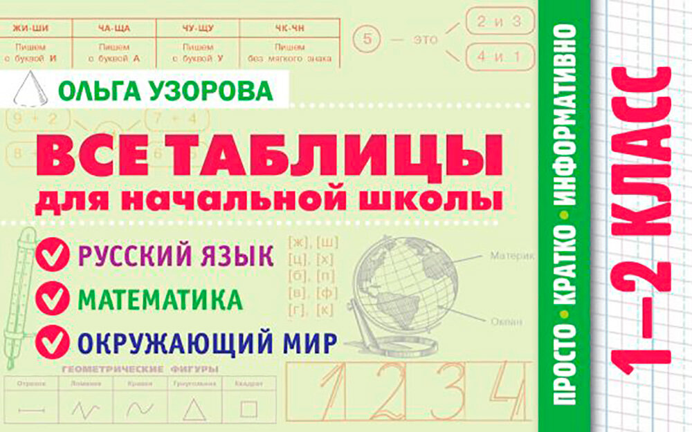 Все таблицы для начальной школы. 1–2 класс. Русский язык, математика, окружающий мир. Узорова О. В. АСТ