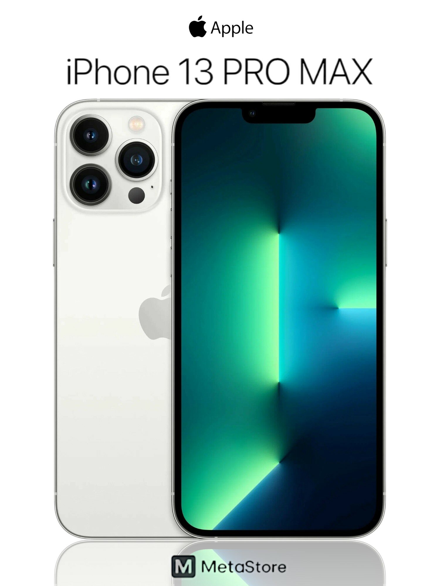 Смартфон Apple iPhone 13 Pro Max 256 ГБ, nano SIM+eSIM, белый, как новый, витринный