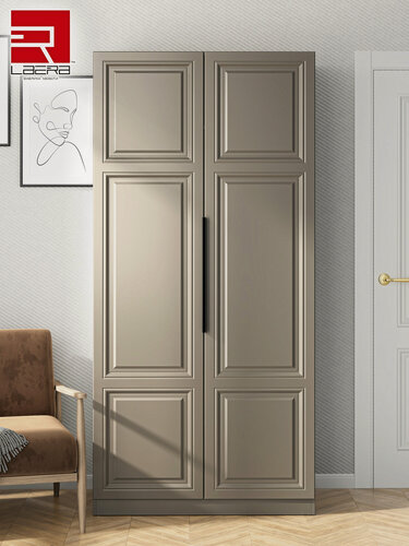 Изображение товара LAERA Шкаф распашной для одежды со штангой 100х52х210 см капри глиняно-серый