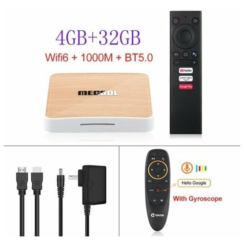 ТВ-приставка Mecool KM6 Deluxe Edition Android 10 4 ГБ 32 ГБ Wi-Fi Gyroscope 1302000₽