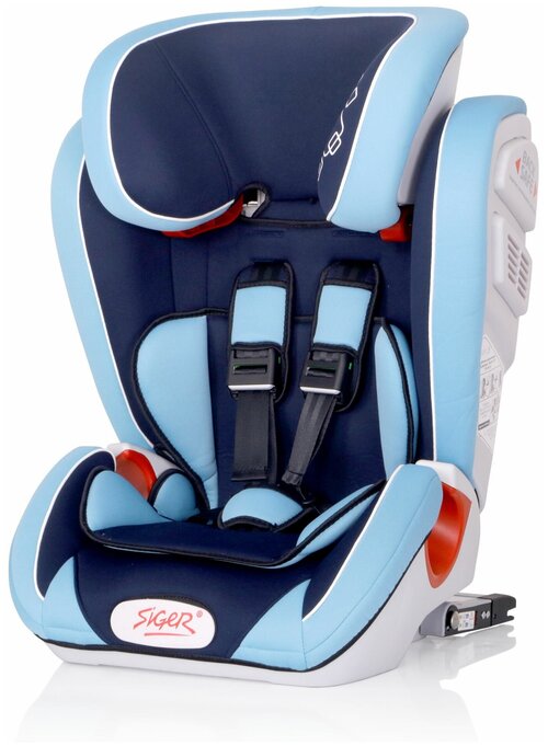 Автокресло группа 1/2/3 (9-36 кг) Siger Индиго Isofix, синий