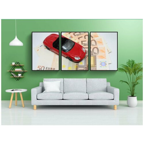 фото Набор модулных постеров для интерьера "машина, феррари, игрушечная машина" 60x90 см. в тубусе, без рамки lotsprints