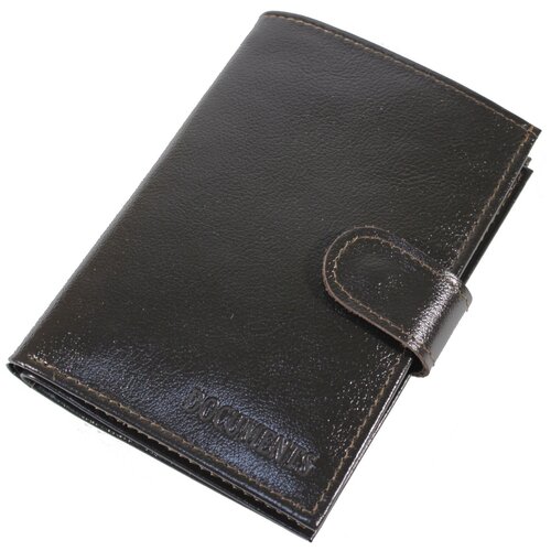 фото Кошелек бумажник водителя из натуральной кожи мужской коричневый вп1022-5 кроко