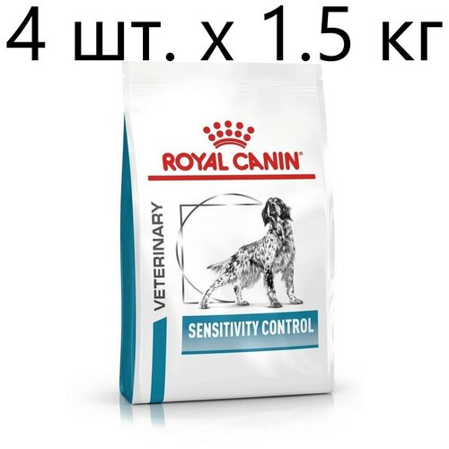 Сухой корм для собак Royal Canin Sensitivity Control SC21, при проблемах с ЖКТ, при аллергии, с уткой, 4 шт. х 1.5 кг