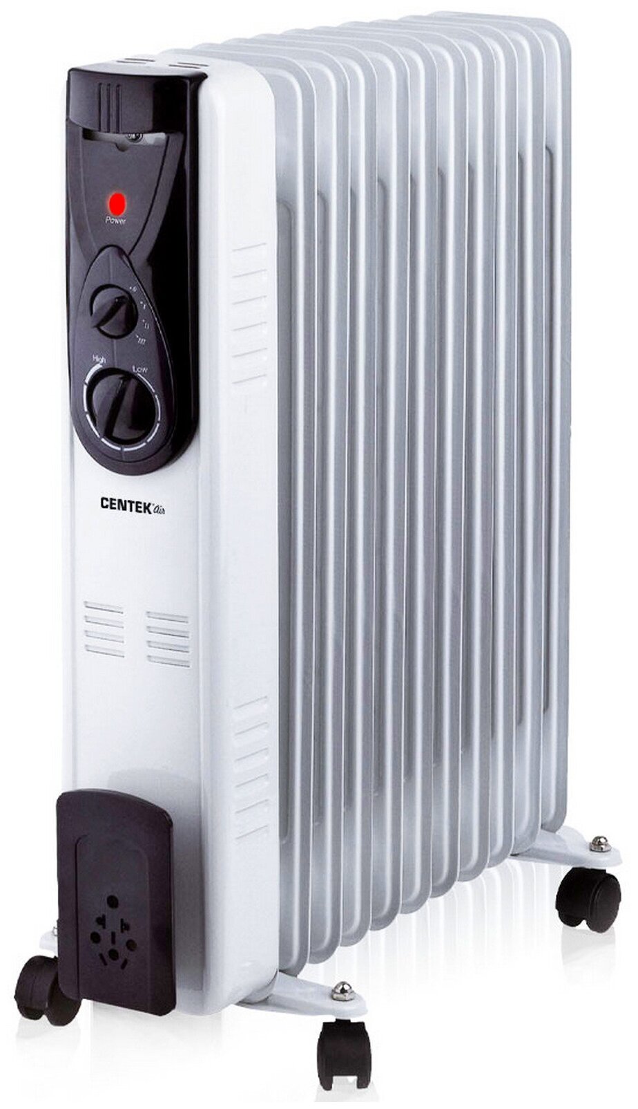 Обогреватель масляный CT-6202/электрический тепловентилятор/электрообогреватель/для дачи/для дома/напольный/с механическим термостатом/2500 Вт/11 секц