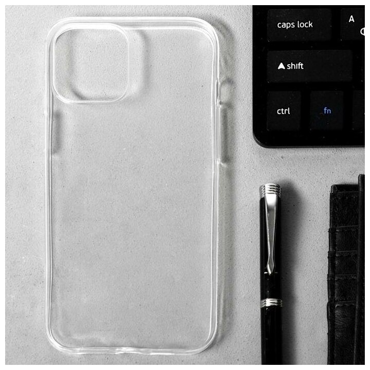Luazon Home Чехол LuazON для iPhone 12 Pro Max, 6.7", силиконовый, тонкий, прозрачный