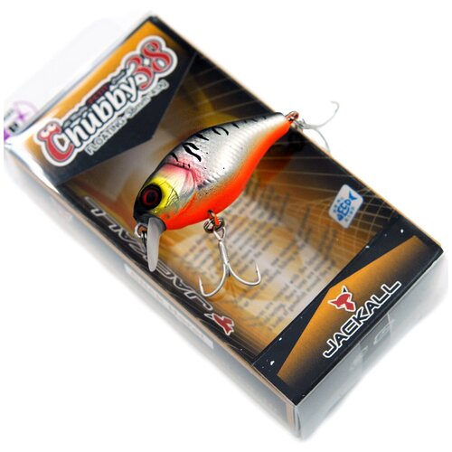 Воблер JACKALL CHUBBY 38F цвет UV MAT SILVER TIGER (светится в УФ)
