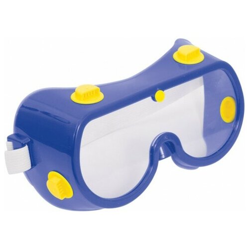 Очки защитные Профи синие HANS (линзы поликарбонат, эластичная лента) с непрямой вентиляцией