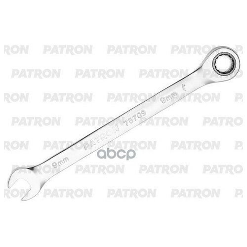 Ключ Комбинированный Трещоточный, 9 Мм PATRON арт. P-75709 ключ комбинированный трещоточный 9мм patron p 75709