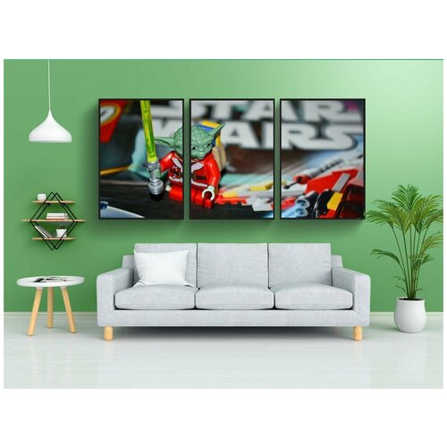 фото Набор модулных постеров для интерьера "внеземной, конструктор лего, игрушки" 60x90 см. в тубусе, без рамки lotsprints