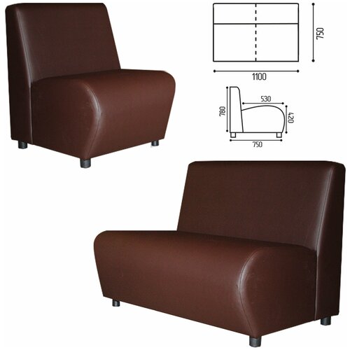 Диван мягкий двухместный 