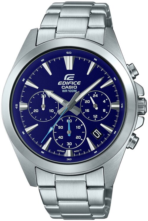 Наручные часы CASIO Edifice EFV-630D-2A, серебряный, синий