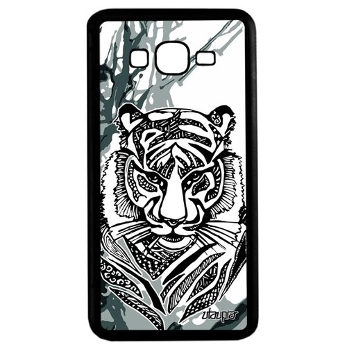 фото Дизайнерский чехол на телефон // samsung galaxy grand prime // "тигр" джунгли охота, utaupia, серый