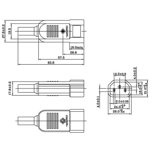 Разъем Hyperline CON-IEC320C14 666₽