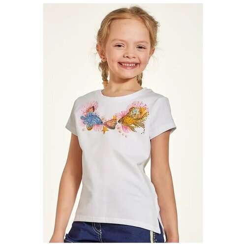 Футболка COLABEAR, Размер 98 см, Белый, 681902A