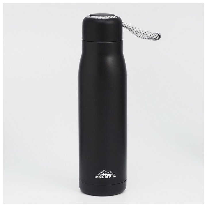 Мастер К Термос "Мастер К.", 600 мл, сохраняет тепло 10 ч, 26х7 см, черный