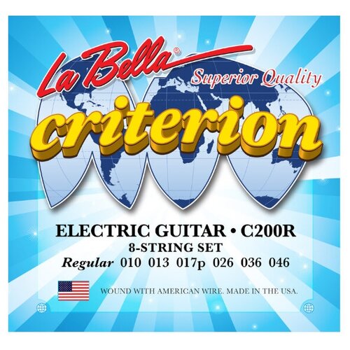 C200R Criterion Комплект струн для электрогитары 010-046 La Bella струны для бас гитары la bella c900l criterion