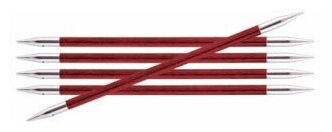 29039 Knit Pro Спицы чулочные Royale 5мм /20см, ламинированная береза, вишневый, 5шт