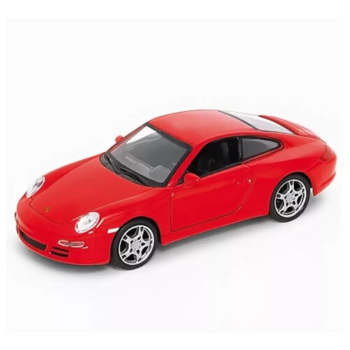 Игрушка модель машины 1:34-39Porsche 911 Carrera 4S (Порш каррера), цвет: красный, Welly,