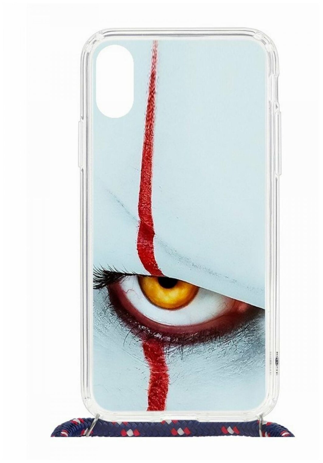 Чехол для Apple iPhone X/XS Kruche Print MagSafe Magrope Оно,пластиковая накладка со шнурком и рисунком,противоударный силиконовый бампер