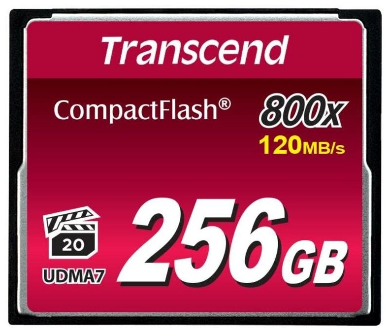 Transcend 256GB Compact Flash Card (800X, TYPE I )