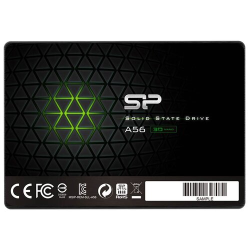 фото Твердотельный внутренний диск ssd silicon power 512gb a56, sata-iii, r/w - 560/530 mb/s, 2.5", tlc