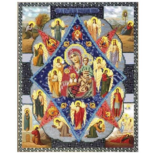 Набор вышивки бисером Богородица Неопалимая Купина, 26x33 см, Вышиваем бисером