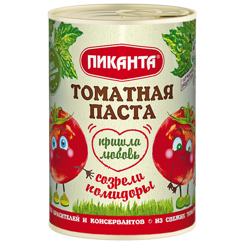 Пиканта Томатная паста, жестяная банка, 380 г, 6 шт.