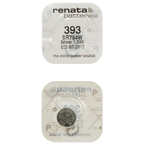 Renata Батарейка Renata SR754W 393 дисковый элемент питания renata 393 1 55v sr754w 1шт