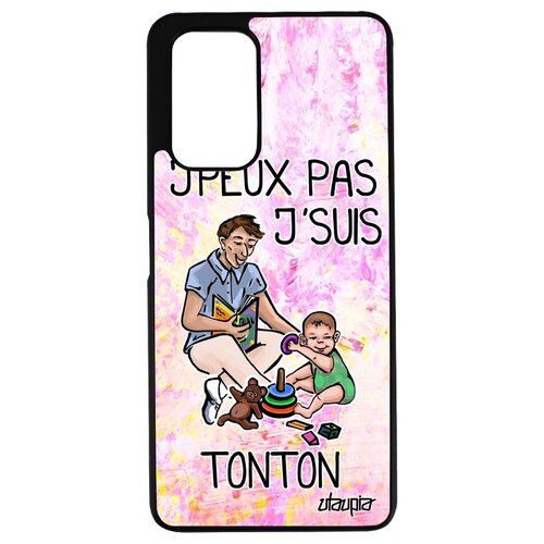 фото Стильный чехол на мобильный // xiaomi redmi note 10 pro // "не могу - стал дядей!" шутка карикатура, utaupia, светло-розовый