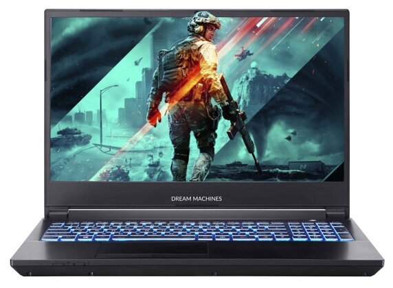 Ноутбук Dream Machines RT3060-15KZ30, 15.6" (1920x1080) WVA 144Гц/AMD Ryzen 5 5600X/16ГБ DDR4/1ТБ SSD/NVIDIA GeForce RTX 3060 6ГБ/Без ОС, черный [RT3060-15KZ30]