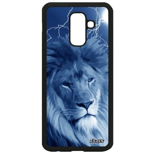 фото Стильный чехол на смартфон // samsung galaxy a6 plus 2018 // "лев" львица король, utaupia, голубой
