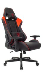 Компьютерное кресло Zombie Thunder 1 игровое, обивка: искусственная кожа/текстиль, цвет: черный/красный